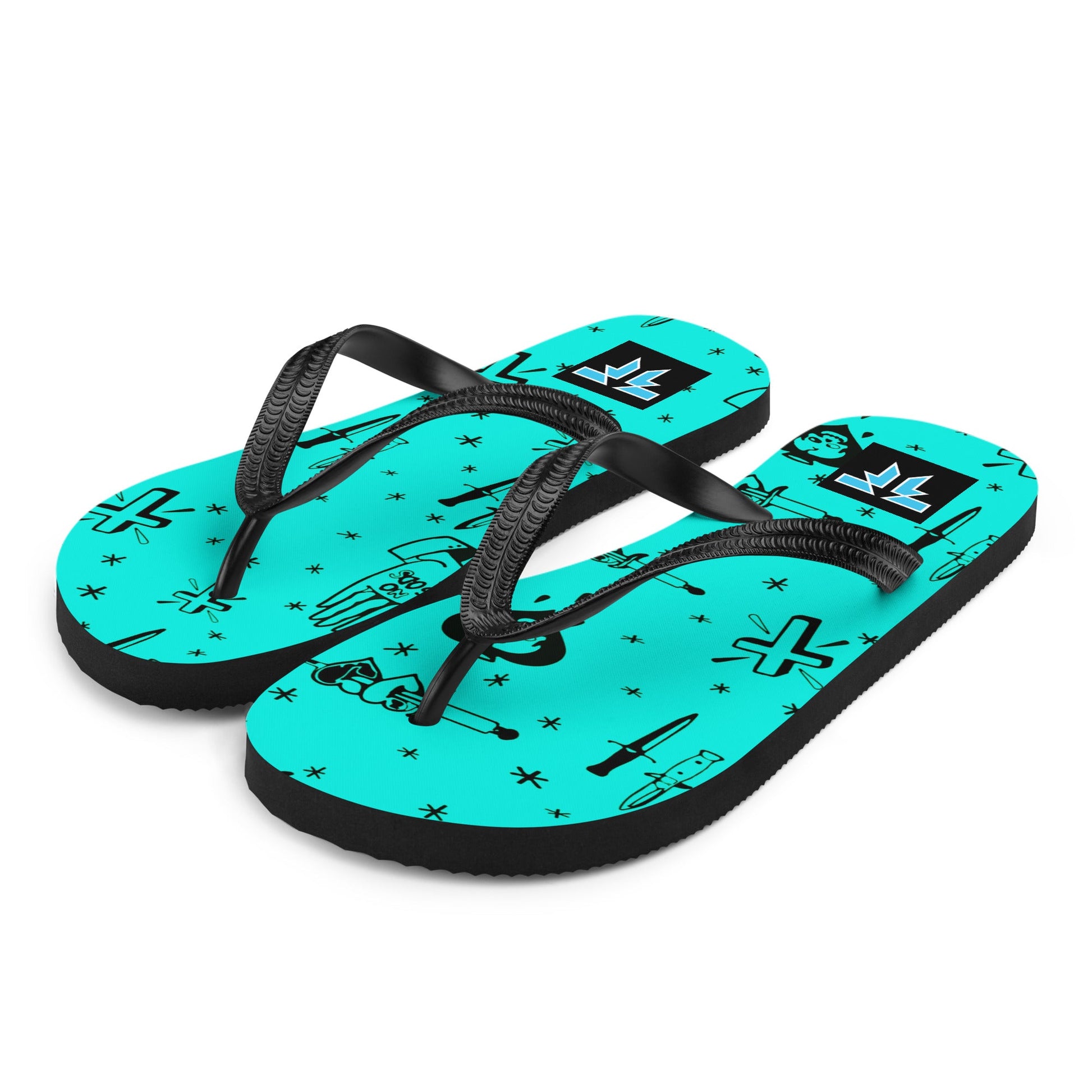 Flip - Flops - Daggers & crosses - Fliukka Clothing.