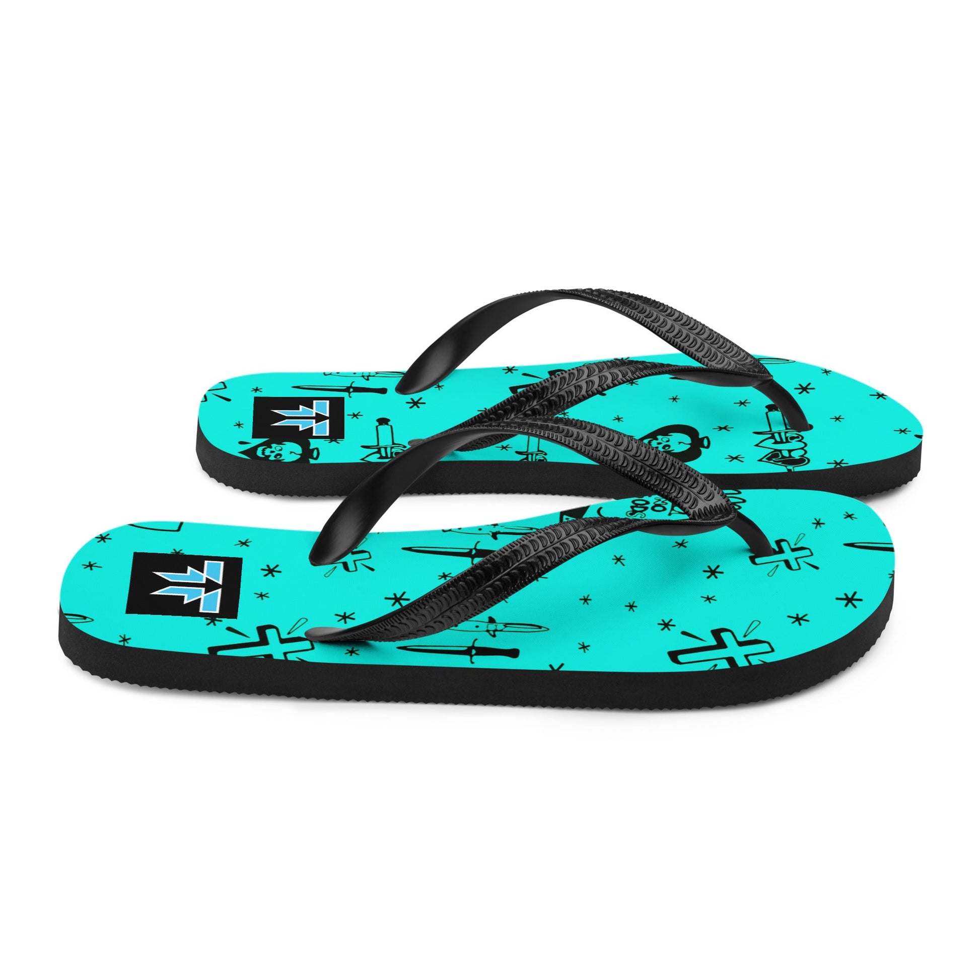 Flip - Flops - Daggers & crosses - Fliukka Clothing.