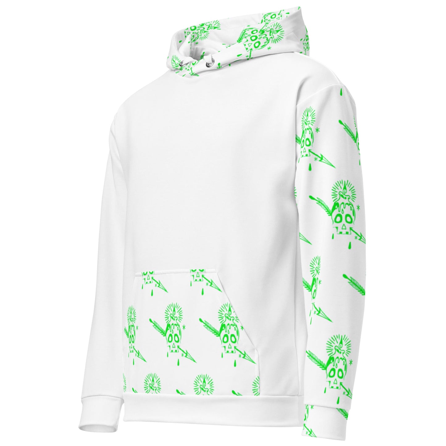 FLIUKKA NEONGREEN SKULL LIMITED EDITION UNISEX HOODIE - Fliukka