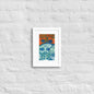 Matte Paper Framed Poster With Mat - Psychedelic skull 0.1 - Fliukka street wear.