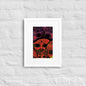 Matte Paper Framed Poster With Mat - Psychedelic skull 0.2 - Fliukka street wear.