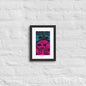 Matte Paper Framed Poster With Mat - Psychedelic skull 0.3 - Fliukka street wear.