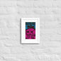 Matte Paper Framed Poster With Mat - Psychedelic skull 0.3 - Fliukka street wear.