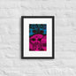 Matte Paper Framed Poster With Mat - Psychedelic skull 0.3 - Fliukka street wear.
