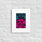Matte Paper Framed Poster With Mat - Psychedelic skull 0.3 - Fliukka street wear.