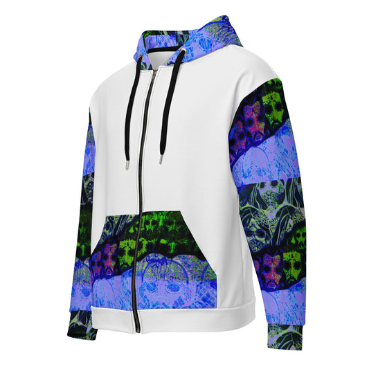 Men all over zip hoodie - Tech skull 0.4 - Fliukka street wear.