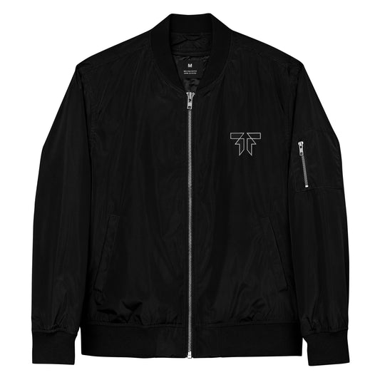 Premium recycled bomber jacket - Fliukka logo - Fliukka Clothing.