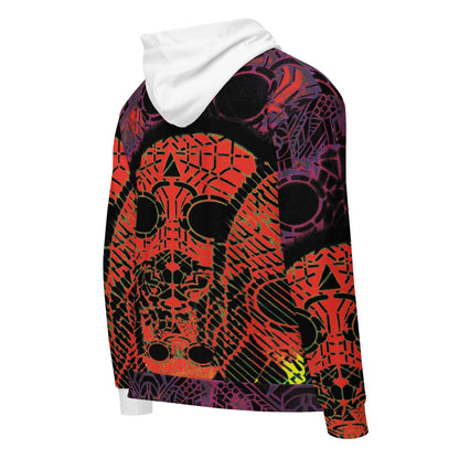 Unisex all over zip hoodie - Tech Skull 0.2 - Fliukka Clothing.