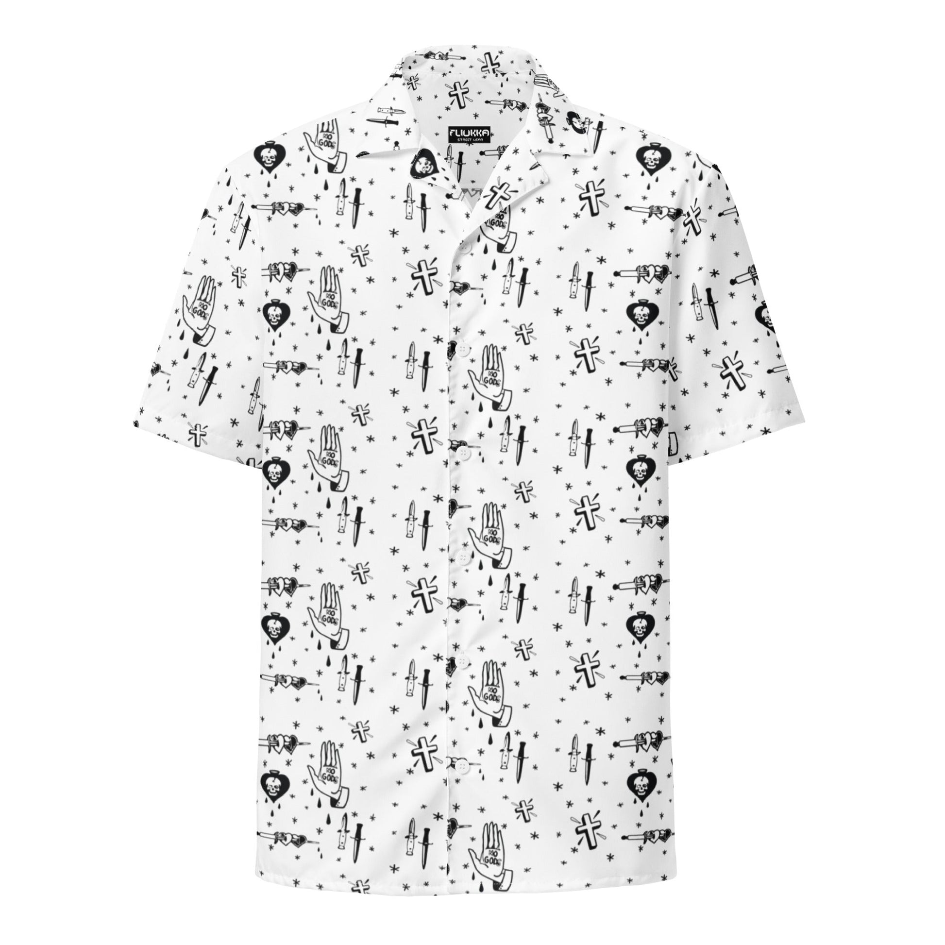 Unisex button shirt - All over - Fliukka Clothing