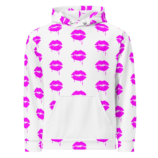 Unisex Hoodie - Lips Pink - Fliukka Clothing
