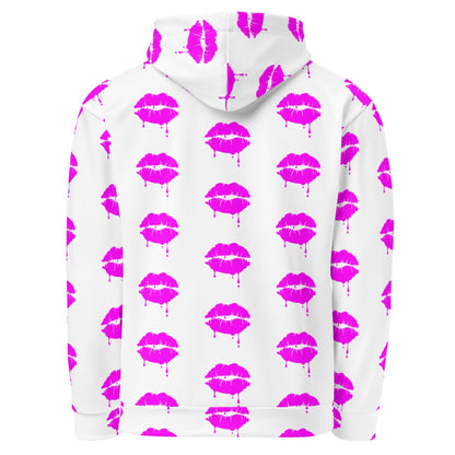 Unisex Hoodie - Lips Pink - Fliukka Clothing