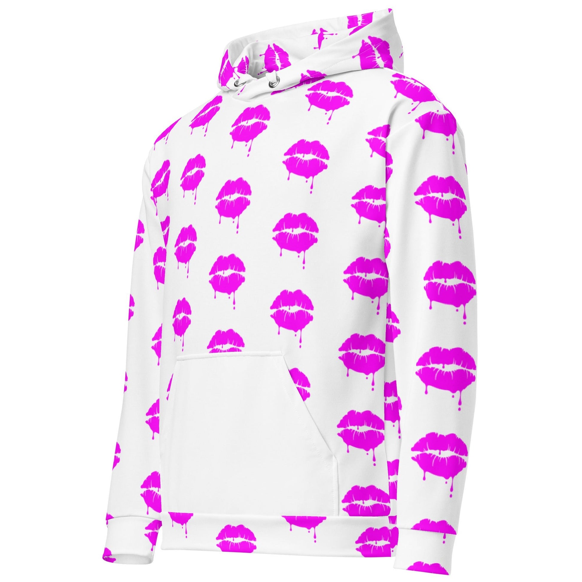 Unisex Hoodie - Lips Pink - Fliukka Clothing