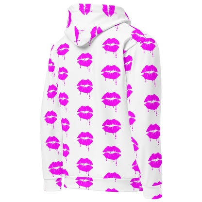 Unisex Hoodie - Lips Pink - Fliukka Clothing