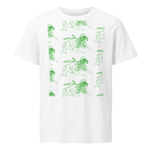 Unisex organic mid - light t-shirt Lion - Fliukka Clothing.