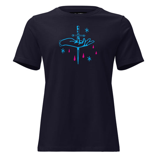 Women's relaxed t-shirt - Bleed the Stars - Fliukka street wear.