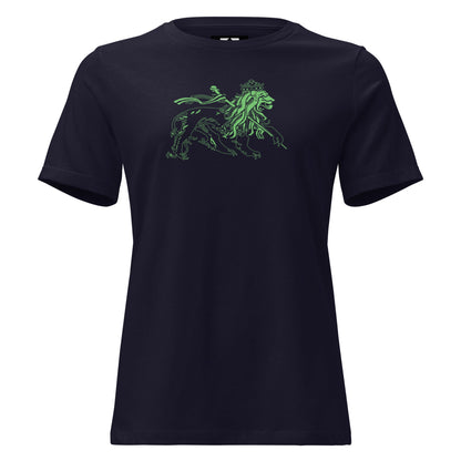 Women's Relaxed T-Shirt - Lion green - Fliukka Clothing